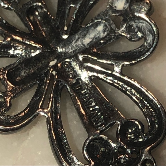 VTG Sterling Filigree Open Style Cross Crucifix w Cable Chain 18” - Picture 5 of 9